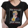 Patriotic Make 4Th Of July Great Again Trump Ing Beer Gift Women V-Neck T-Shirt