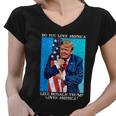 Patriotic Trump Hugging Flag Pro Trump Republican Gifts Women V-Neck T-Shirt