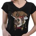 Pirate Pug V2 Women V-Neck T-Shirt