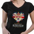 Platinum Jubilee 2022 Union Jack For 4Th Of July Jubilee Corgi Women V-Neck T-Shirt