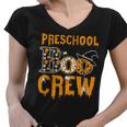 Preschool Teacher Boo Crew Halloween Preschool Teacher Women V-Neck T-Shirt