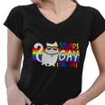 Pride Month Cat Sounds Gay I Am In Lgbt Women V-Neck T-Shirt