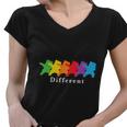 Pride Month Dare To Be Different Rainbow Lgbt Women V-Neck T-Shirt