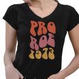 Pro Roe 1973 Vintage Groovy Hippie Retro Pro Choice Women V-Neck T-Shirt