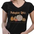 Pumpkin Spice And Everything Nice Thanksgiving Quote V2 Women V-Neck T-Shirt