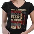 Real Americans Stand Women V-Neck T-Shirt