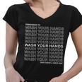 Remember To Wash Your Hand Have A Nice Day T-Shirt Graphic Design Printed Casual Daily Basic Women V-Neck T-Shirt