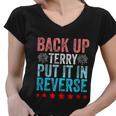 Retro Back Up Terry Put It In Reverse 4Th Of July Fireworks Women V-Neck T-Shirt