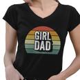 Retro Girl Dad Shirt Proud Father Love Dad Of Girls Vintage Women V-Neck T-Shirt