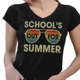 Retro Last Day Of School Schools Out For Summer Teacher V2 Women V-Neck T-Shirt