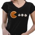 Retro Pumpkin Pie Thanksgiving Game Tshirt Women V-Neck T-Shirt