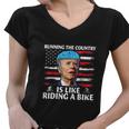 Running The Country Is Like Riding A Bike Joe Biden Funny Meme Women V-Neck T-Shirt