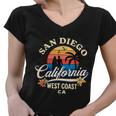 San Diego California Beach Surf Summer Vacation Vintage V3 Women V-Neck T-Shirt