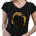 Silhouette Design Derp Meme Funny Troll Face Women V-Neck T-Shirt