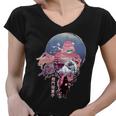 Slayers Demon Anime Nezuko Vaporwave Women V-Neck T-Shirt