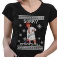 Sorry Mericas Full Trump Supporter Ugly Christmas Tshirt Women V-Neck T-Shirt