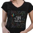 Square Root Of 289 17Th Birthday Funny Gift 17 Year Old Gifts Math Bdayfunny Gif Women V-Neck T-Shirt