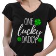 St Patricks Day One Lucky Dad Tshirt Women V-Neck T-Shirt