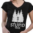 Stupid Tree Disc Golf Tshirt Women V-Neck T-Shirt