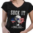 Suck It England Funny 4Th Of July George Washington Women V-Neck T-Shirt