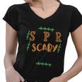Super Scary Lil Dude Halloween Quote V3 Women V-Neck T-Shirt