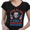 Time To Get Star Spangled Hammered 4Th Of July Men Lincoln Women V-Neck T-Shirt