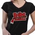 Tribe Baseball Sports Logo Women V-Neck T-Shirt