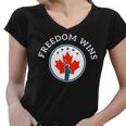 Trucker Truckers Freedom Convoy Freedom Wins Graphic S Women V-Neck T-Shirt