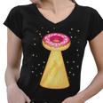Ufo Donuts Women V-Neck T-Shirt