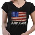 Ultra Maga Shirt Maga King Funny Anti Biden Us Flag Pro Trump Trendy Tshirt V2 Women V-Neck T-Shirt