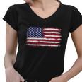 Us Flag Vintage Merican Independence Day On 4Th Of July Great Gift Women V-Neck T-Shirt