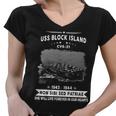 Uss Block Island Cve Women V-Neck T-Shirt