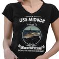 Uss Midway Cv 41 Front Style Women V-Neck T-Shirt