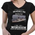 Uss Myles C Fox Dd Women V-Neck T-Shirt