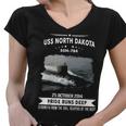 Uss North Dakota Ssn Women V-Neck T-Shirt