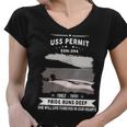 Uss Permit Ssn Women V-Neck T-Shirt