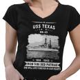 Uss Texas Bb 35 Battleship Women V-Neck T-Shirt