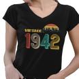 Vintage 1942 Sun Wilderness 80Th Birthday Tshirt Women V-Neck T-Shirt