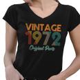 Vintage 1972 Original Parts 50Th Birthday Tshirt V2 Women V-Neck T-Shirt