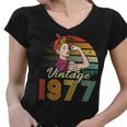 Vintage 1977 Limited Edition 1977 45Th Birthday 45 Years Old Women V-Neck T-Shirt