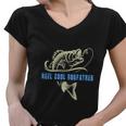 Vintage Fishing Reel Cool Godfather Funny Fish Women V-Neck T-Shirt