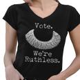 Vote Were Ruthless Rbg Ruth Bader Ginsburg Women V-Neck T-Shirt