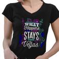 What Happens Here Stays Here Las Vegas Nv Vacation Tshirt Women V-Neck T-Shirt
