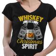 Whiskey Is My Christmas Spirit Tshirt Women V-Neck T-Shirt