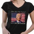 Who Shit My Pants Funny Anti Joe Biden Funny Meme Women V-Neck T-Shirt