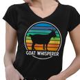 Womens Goat Whisperer Apparel - Funny Goat Women V-Neck T-Shirt