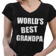 Worlds Best Grandpa Tshirt Women V-Neck T-Shirt