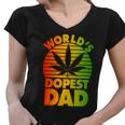 Worlds Dopest Dad Tshirt Women V-Neck T-Shirt