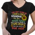 You Cant Scare Me I Have A Crazy Grandma Women V-Neck T-Shirt