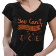 You Cant Scare Me Im A Teacher Halloween Quote Women V-Neck T-Shirt